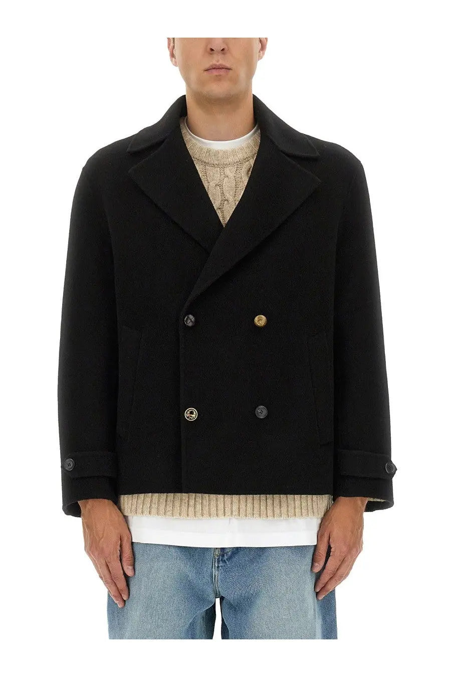Moschino Men's Double Breasted Jacket Black