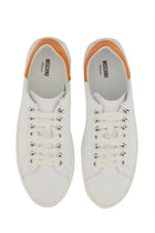 Moschino Men's Leather Sneaker White, view 4