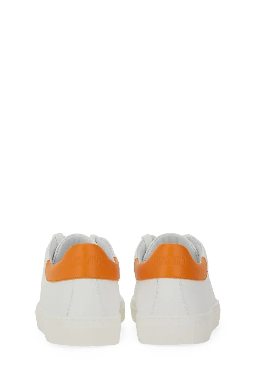 Moschino Men's Leather Sneaker White, view 6