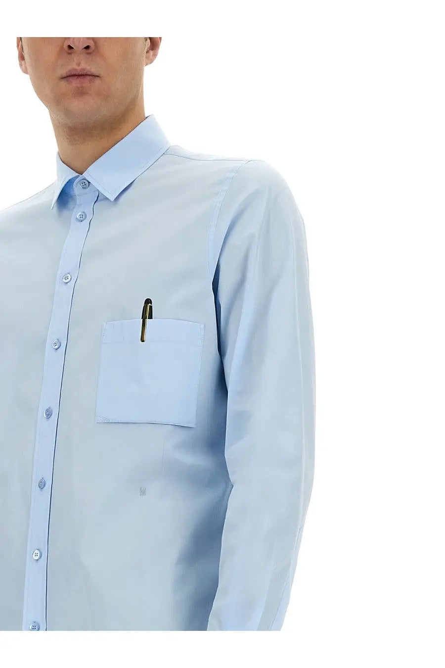 Moschino Men's Office Inspiration Shirt Blue, view 4