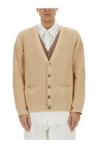 Moschino Men's Organic Cotton Blend Cardigan Beige