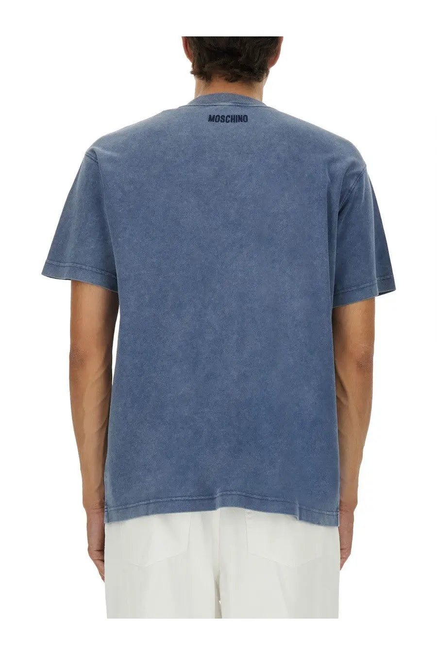 Moschino Men's Smiley® Heavy Cotton Shirt Blue, view 3