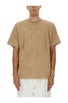 Moschino Men's Smiley® Heavy Cotton Shirt Brown