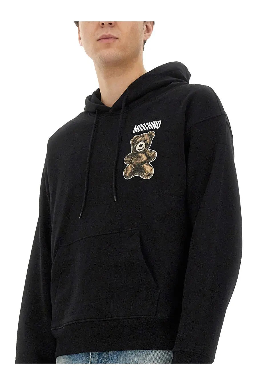 Moschino Men's Teddy Bear Hoodie Black, view 4