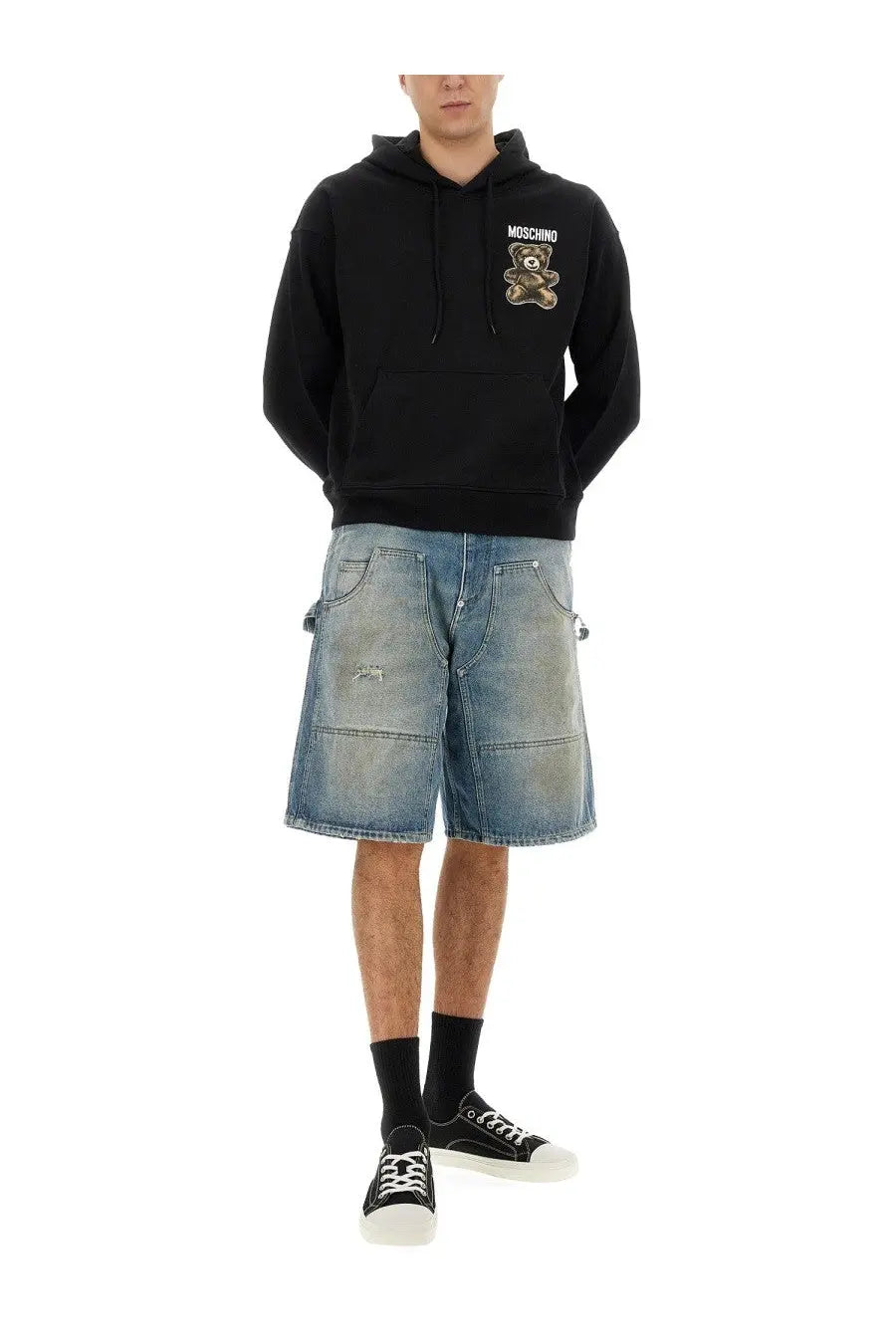 Moschino Men's Teddy Bear Hoodie Black, view 2