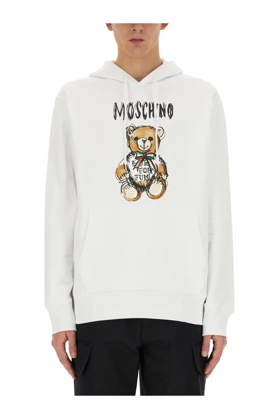 Moschino Men's Teddy Print Sweatshirt White