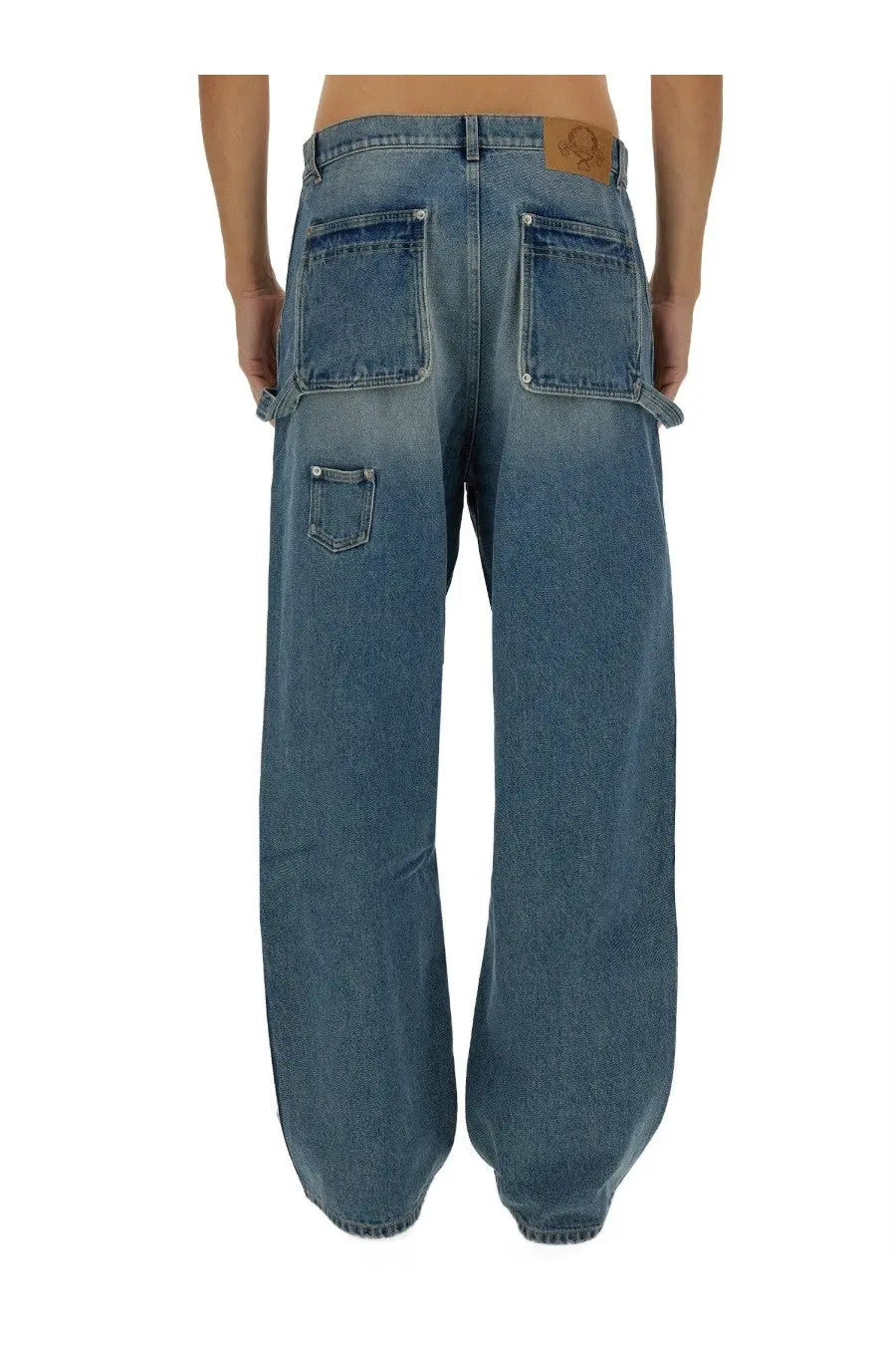 Moschino Men's Wide Leg Jeans Blue, view 3