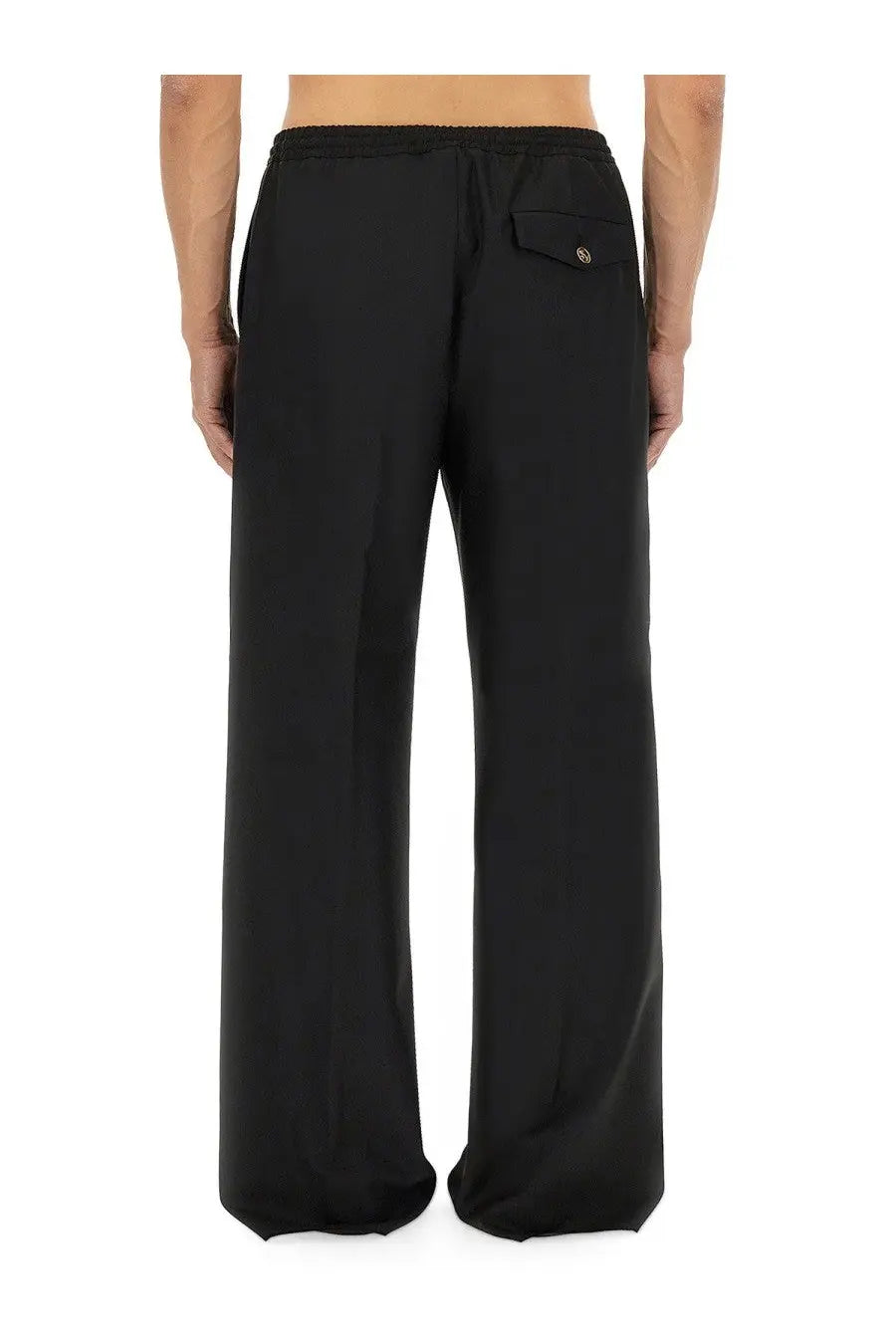 Moschino Men's Wool Canvas Pants Black, view 4