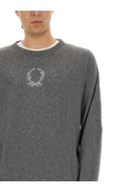 Moschino Men's Wool and Cashmere Pullover Grey, view 4