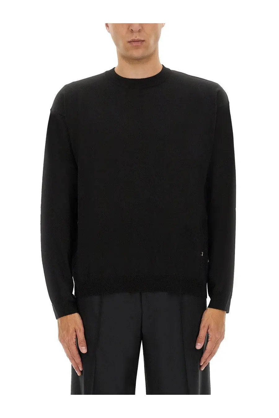 Moschino Men's Wool and Silk Pullover Black