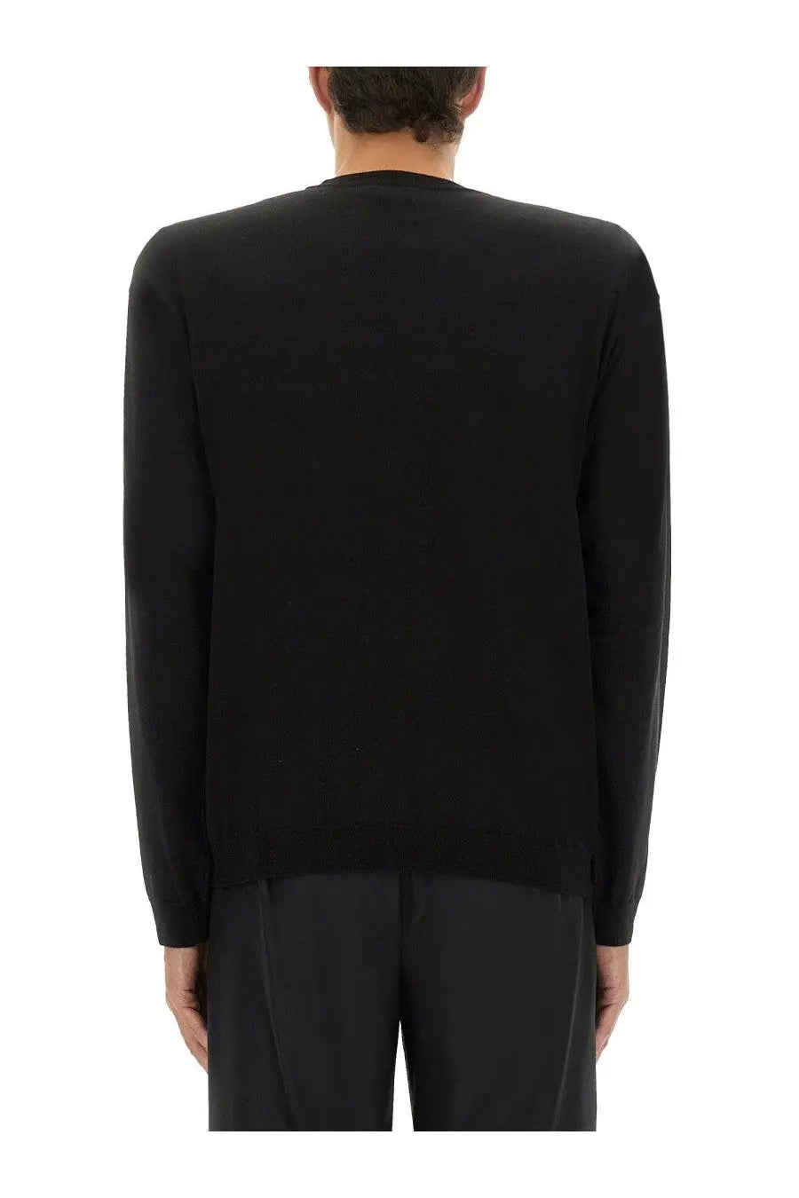 Moschino Men's Wool and Silk Pullover Black, view 3