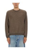 Moschino Men's Wool and Silk Pullover Brown