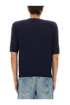 Moschino Men's Wool and Silk Sweater Blue, view 3