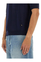 Moschino Men's Wool and Silk Sweater Blue, view 4