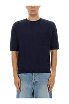 Moschino Men's Wool and Silk Sweater Blue