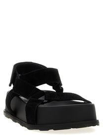 Moschino Suede Sandals Black, view 2