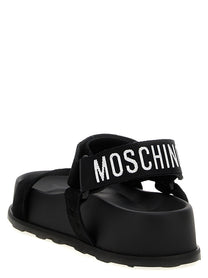 Moschino Suede Sandals Black, view 3