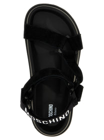 Moschino Suede Sandals Black, view 4
