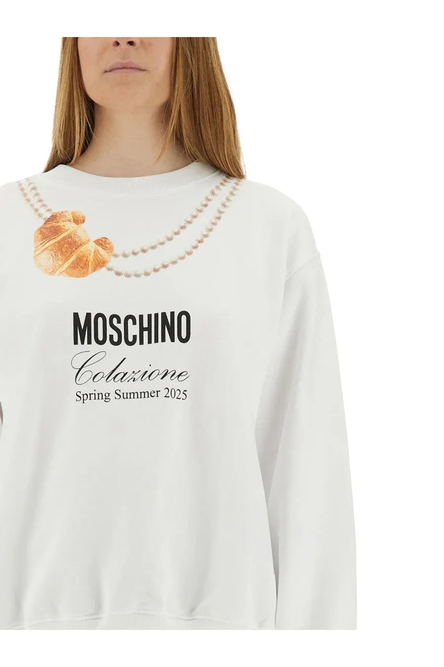 Moschino Women's Breakfast Sweatshirt White, view 3