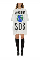 Moschino Women's Cotton Interlock Dress White