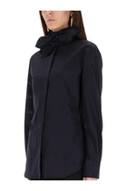 Moschino Women's Cotton Poplin Jacquard Shirt Black, view 3