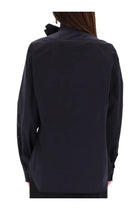 Moschino Women's Cotton Poplin Jacquard Shirt Black, view 4