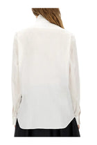 Moschino Women's Cotton Poplin Jacquard Shirt White, view 3