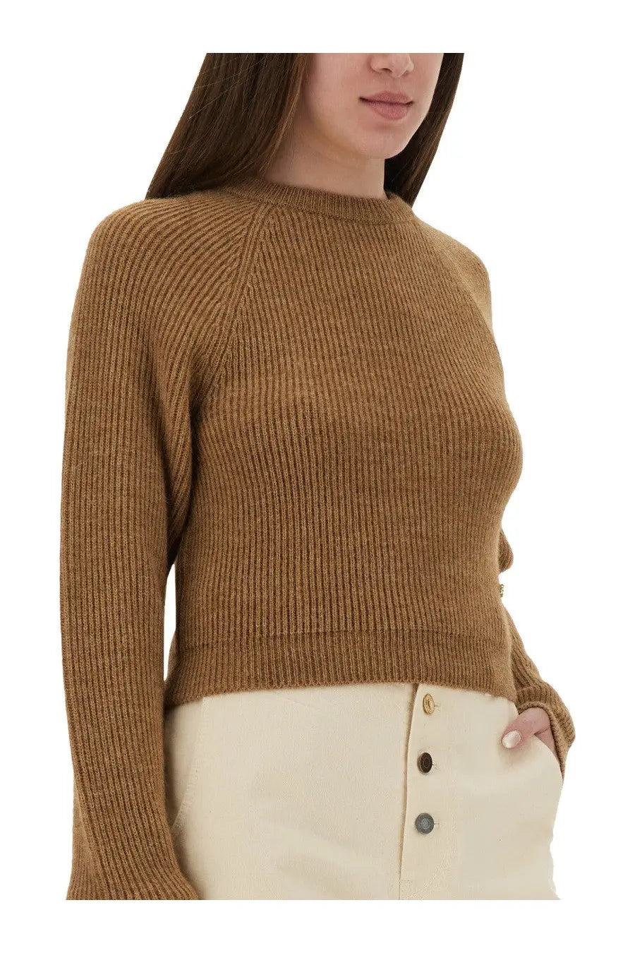 Moschino Women's Cropped Shirt Brown, view 4