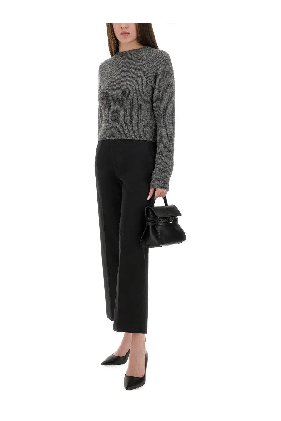 Moschino Women's Cropped Shirt Grey, view 2