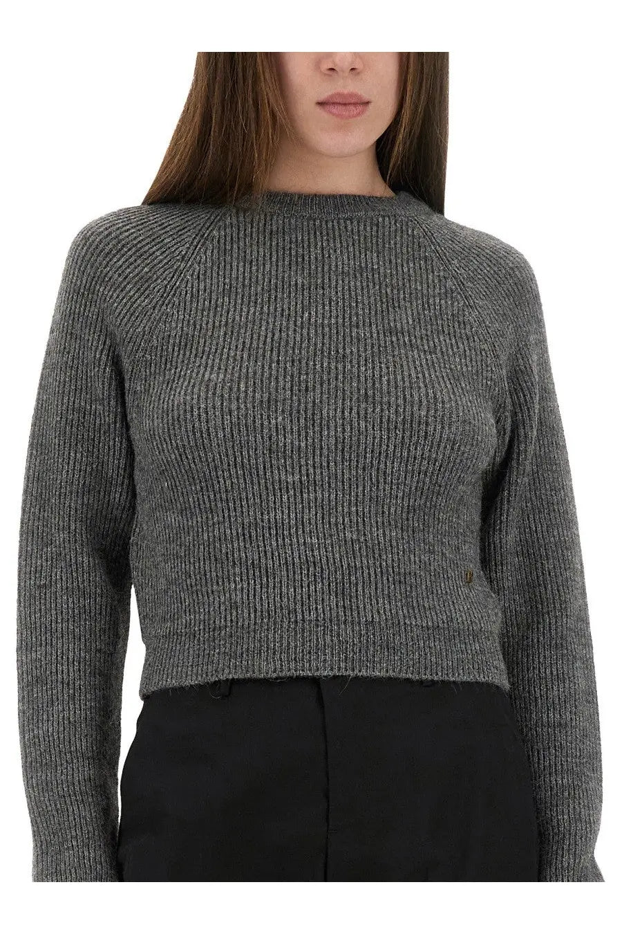 Moschino Women's Cropped Shirt Grey, view 4