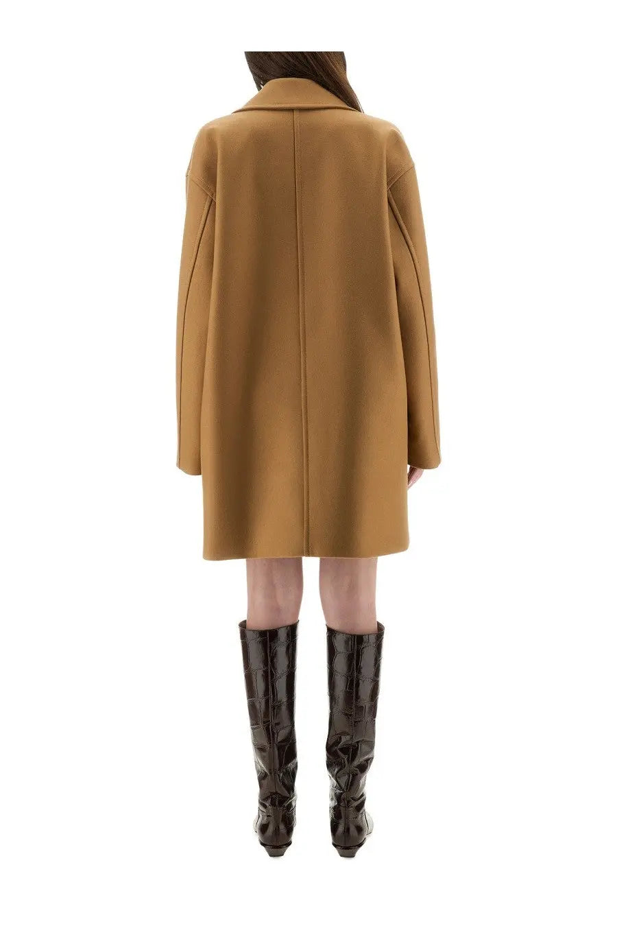 Moschino Women's Double Breasted Coat Beige, view 3