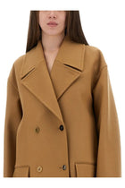Moschino Women's Double Breasted Coat Beige, view 2