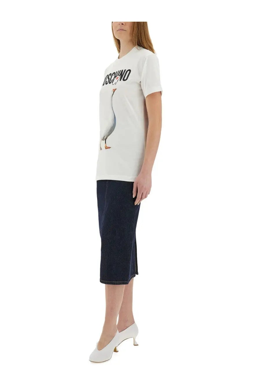 Moschino Women's Goose Shirt White, view 2