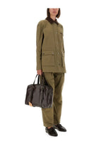 Moschino Women's Heavy Cotton Jacket Green, view 2