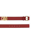 Moschino Women's Hello Belt Red, view 2