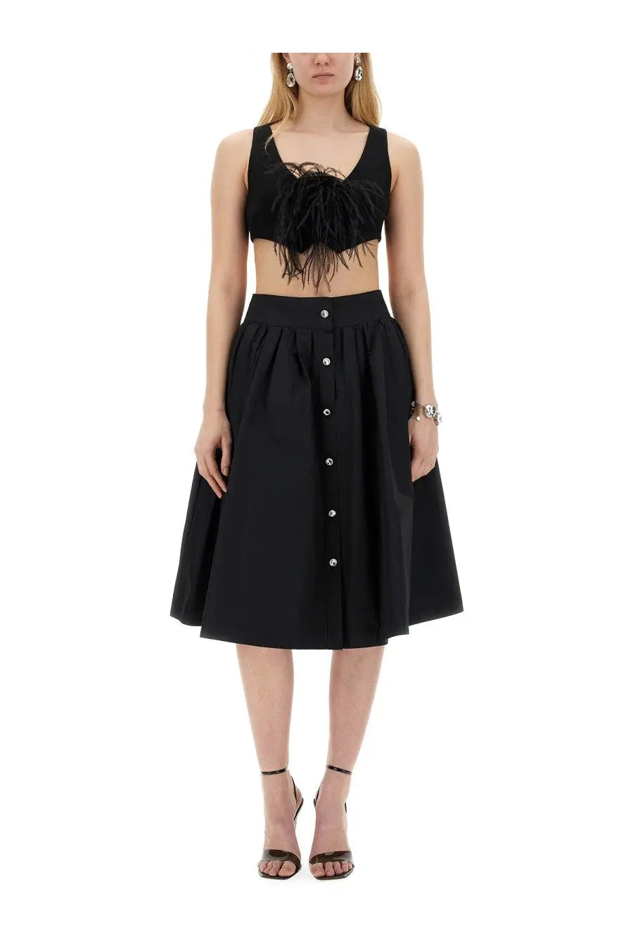 Moschino Women's Poplin Skirt Black, view 2