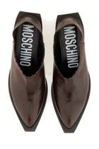 Moschino Women's Shootie Cuban Heel Brown, view 5