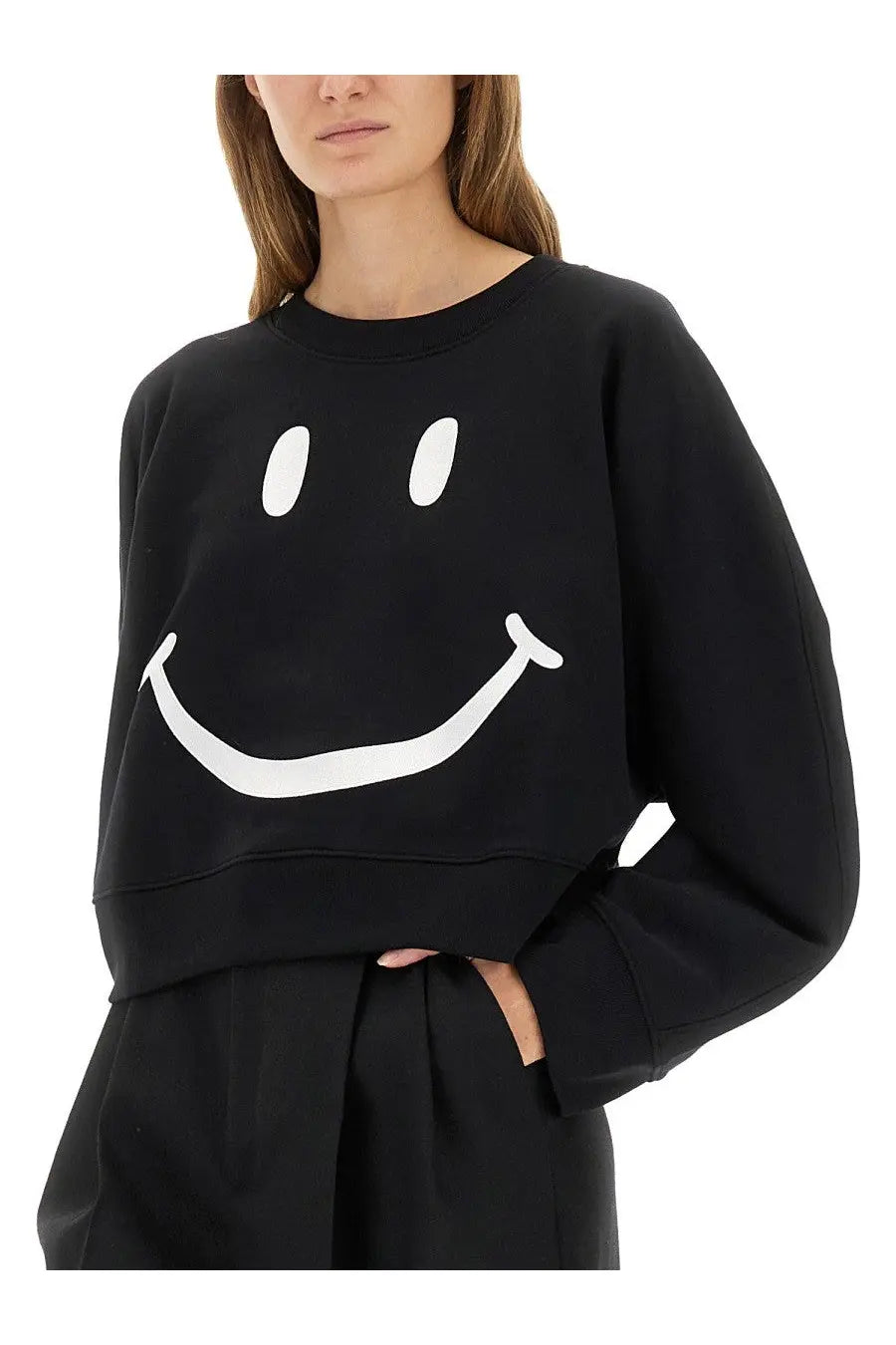 Moschino Women's Smiley Sweatshirt Black, view 4
