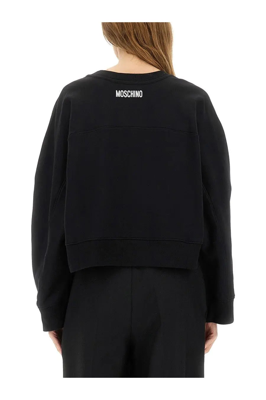Moschino Women's Smiley Sweatshirt Black, view 3
