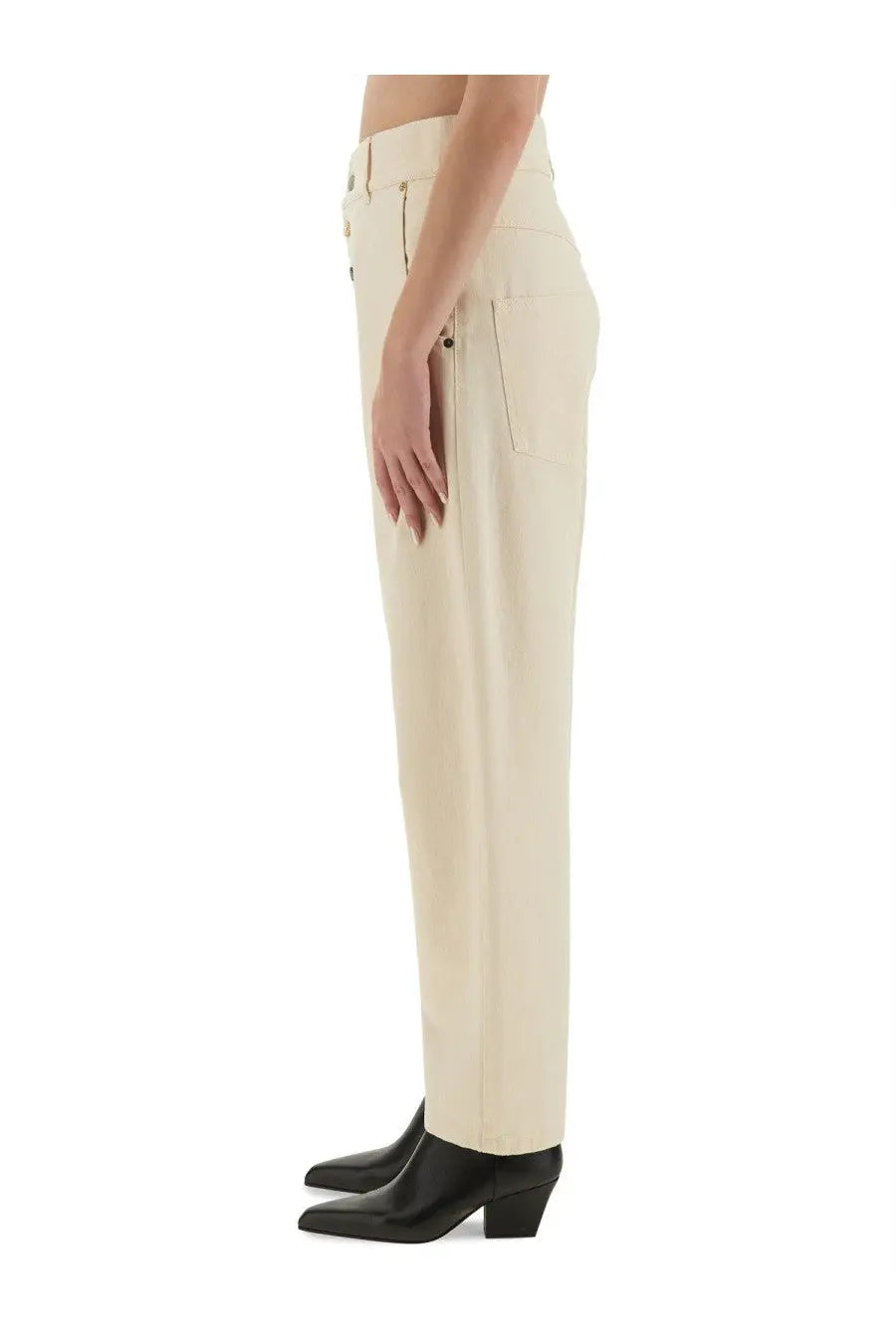 Moschino Women's Straight Fit Jeans Beige, view 4