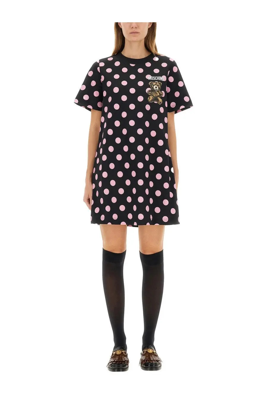 Moschino Women's Teddy Polka Dots Dress Black