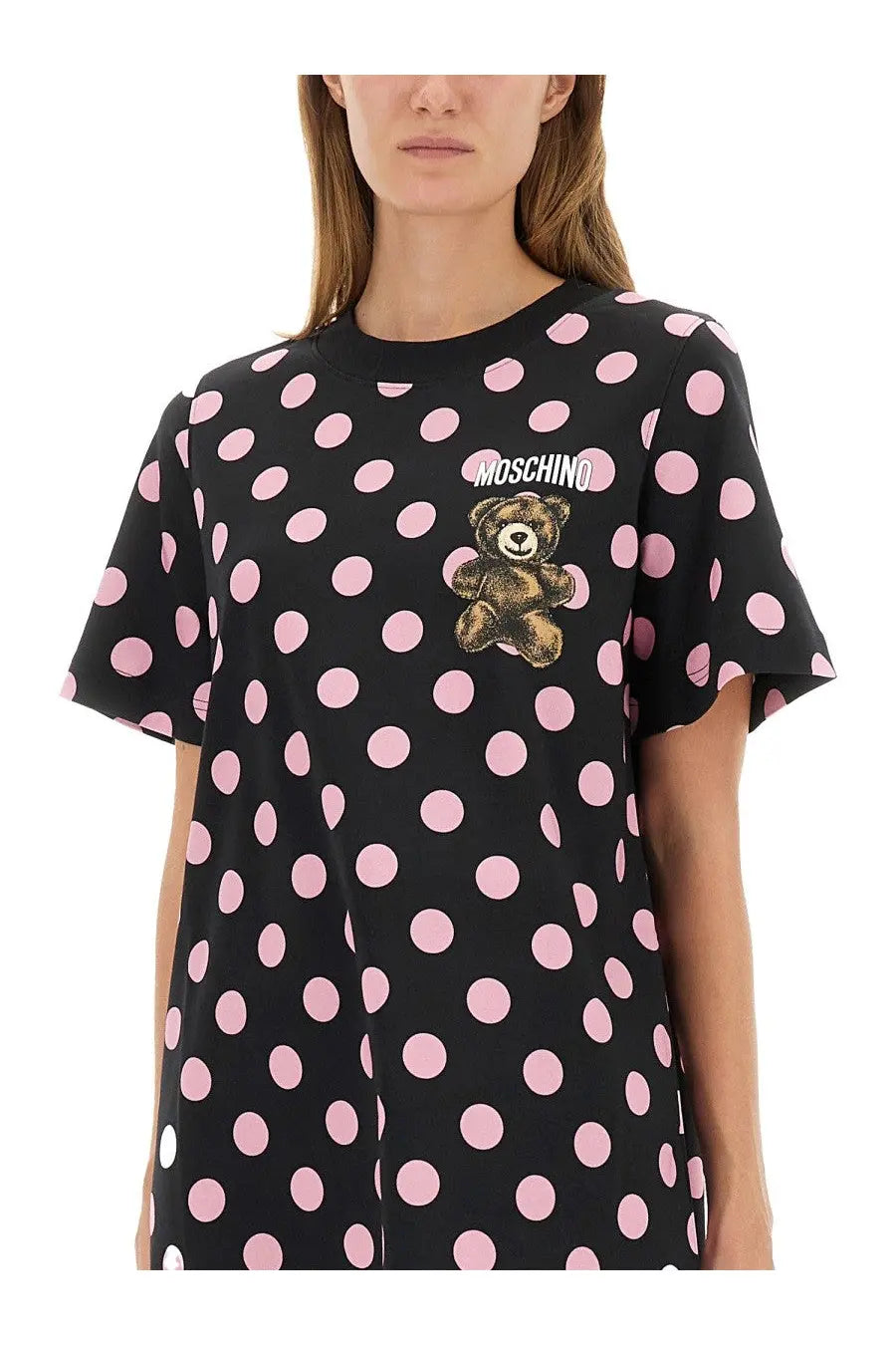 Moschino Women's Teddy Polka Dots Dress Black, view 2