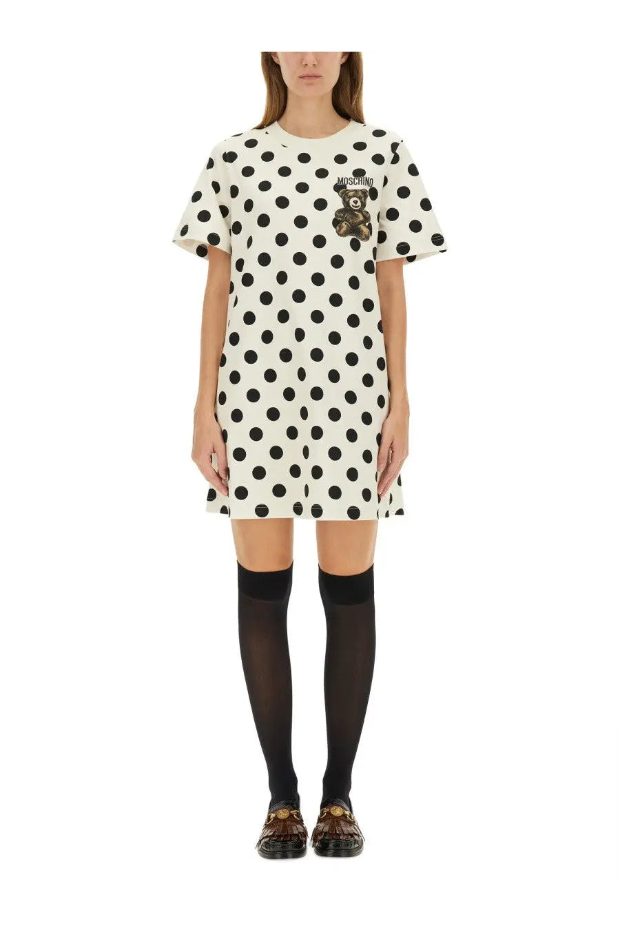 Moschino Women's Teddy Polka Dots Dress White