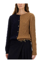 Moschino Women's Two Tone Alpaca Blend Cardigan Multicolor, view 4