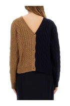 Moschino Women's Two Tone Alpaca Blend Cardigan Multicolor, view 3