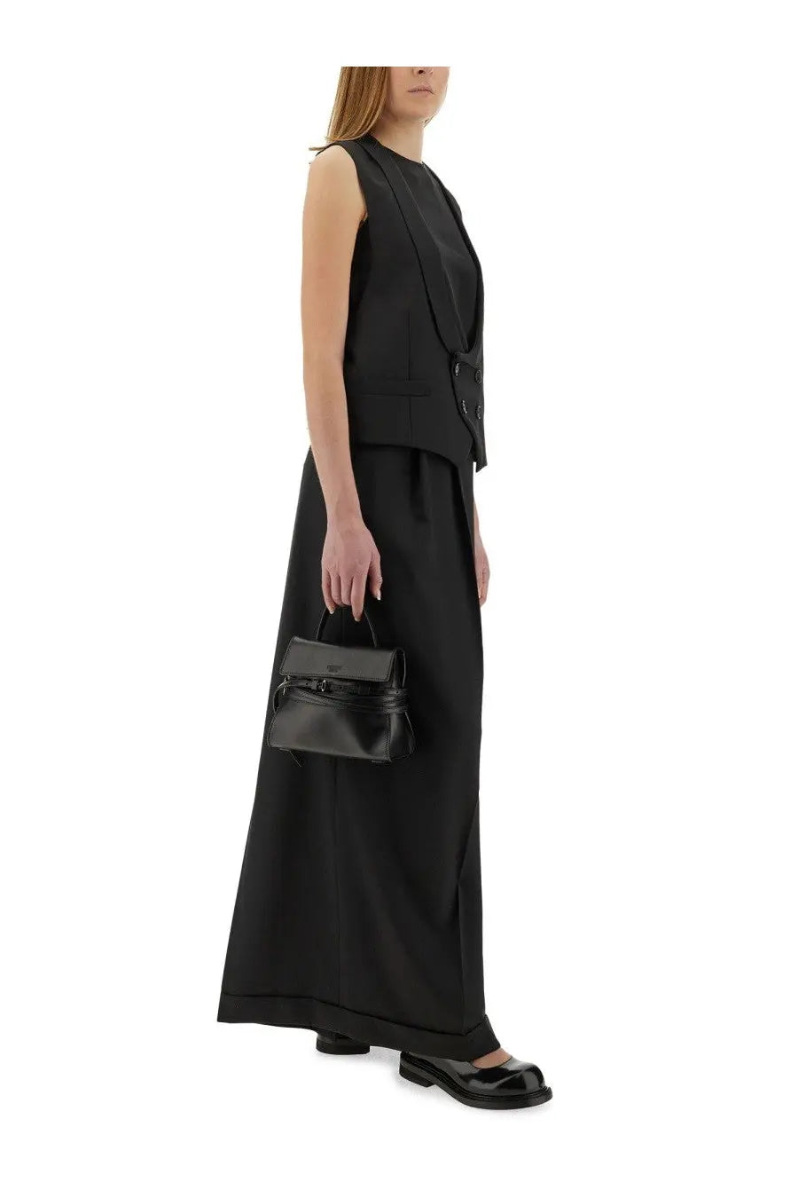 Moschino Women's Virgin Wool Vest Black, view 2