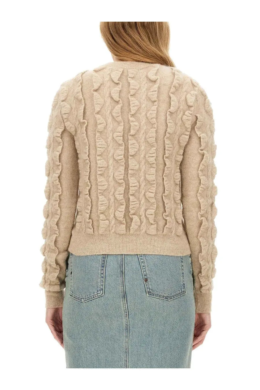 Moschino Women's Wool Blend Sweater Beige, view 4