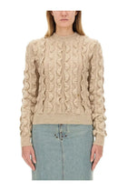 Moschino Women's Wool Blend Sweater Beige