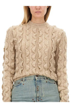 Moschino Women's Wool Blend Sweater Beige, view 3