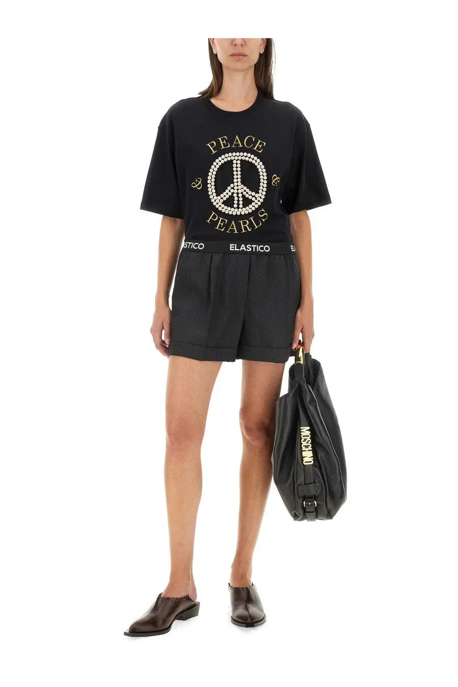 Moschino Women's Wool Shorts Grey, view 2